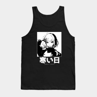 "Rainy Days" Aesthetic Manga Girl Lofi Tank Top